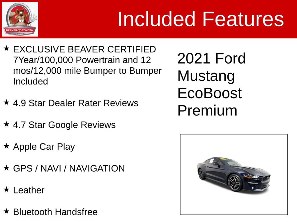Used 2021 Ford Mustang Premium w/ Equipment Group 201A RWD image 4