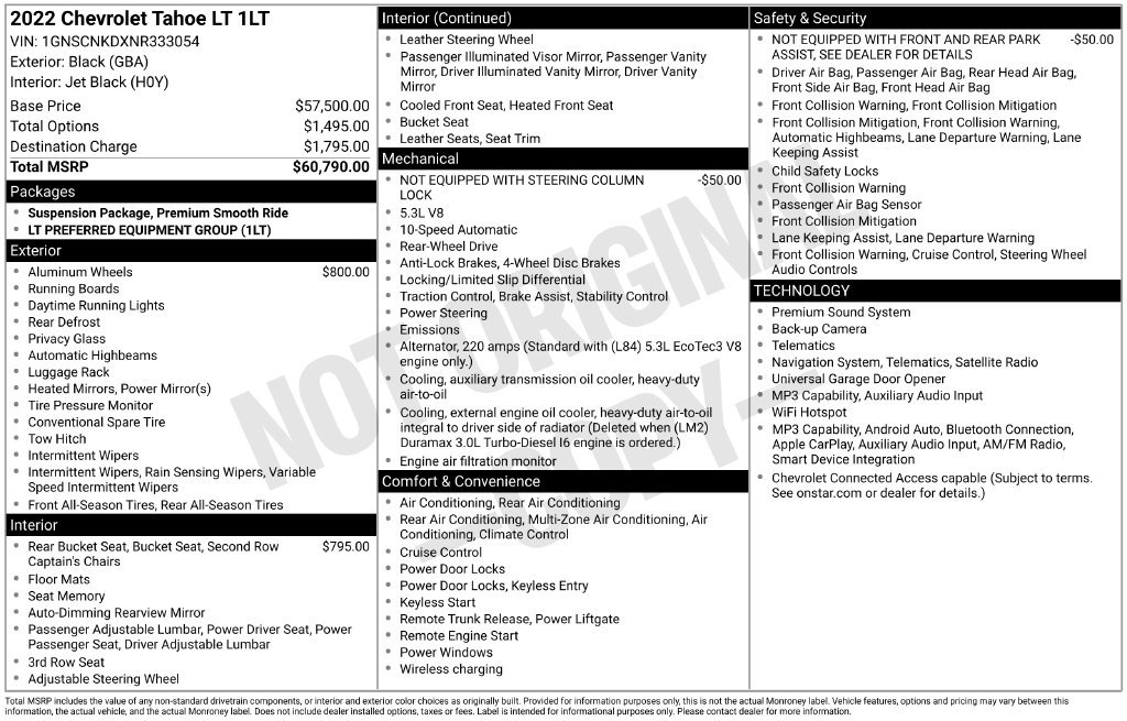 Used 2022 Chevrolet Tahoe LT RWD image 8
