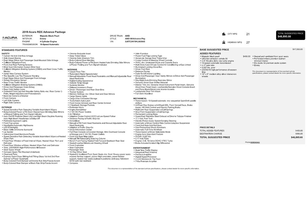 Used 2019 Acura RDX AWD w/ Advance Package image 9