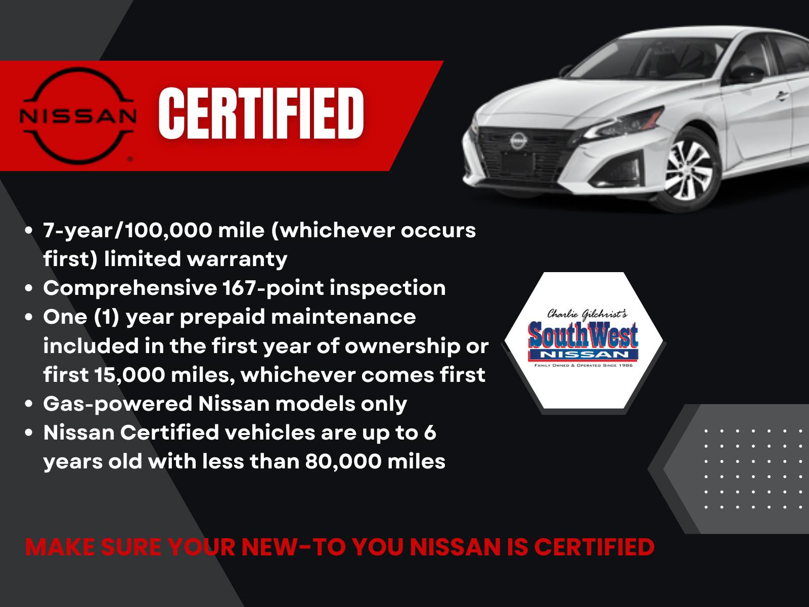Certified 2024 Nissan Altima 2.5 SV w/ SV Premium Package