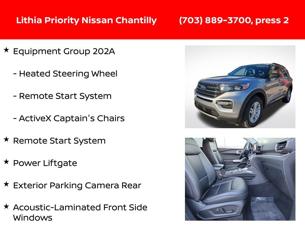 Used 2021 Ford Explorer XLT w/ Equipment Group 202A AWD/4WD image 12