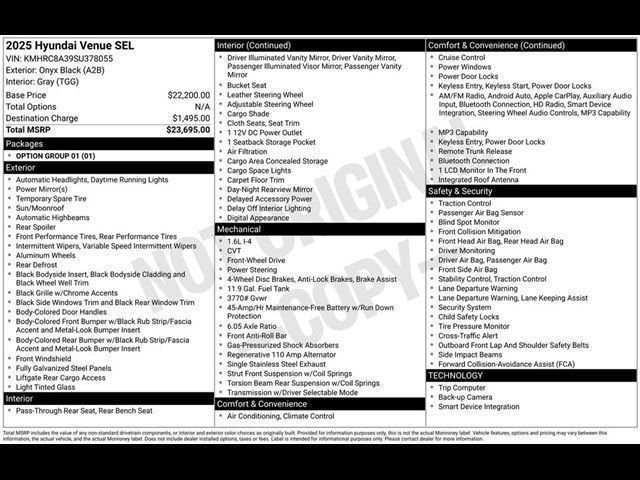 Used 2025 Hyundai Venue SEL FWD image 29