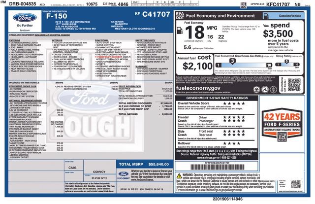 Used 2019 Ford F150 XLT w/ Equipment Group 302A Luxury AWD/4WD image 30