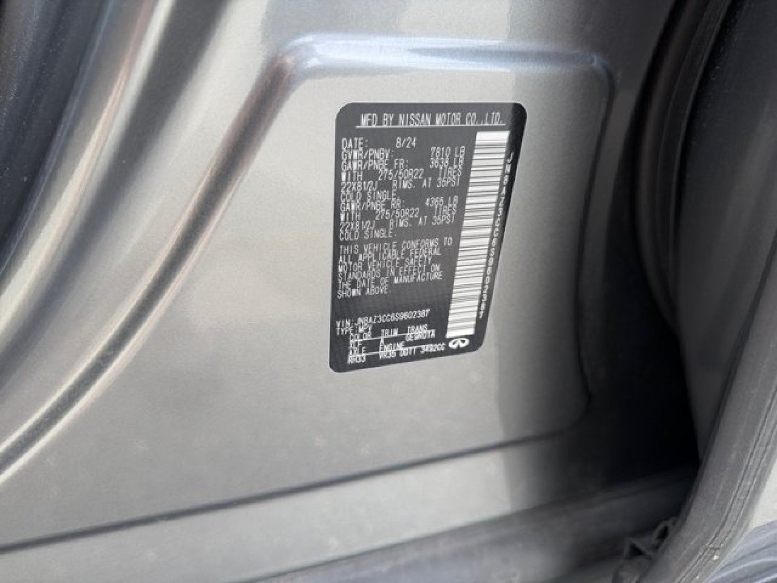 Certified 2025 INFINITI QX80 Autograph AWD/4WD image 23