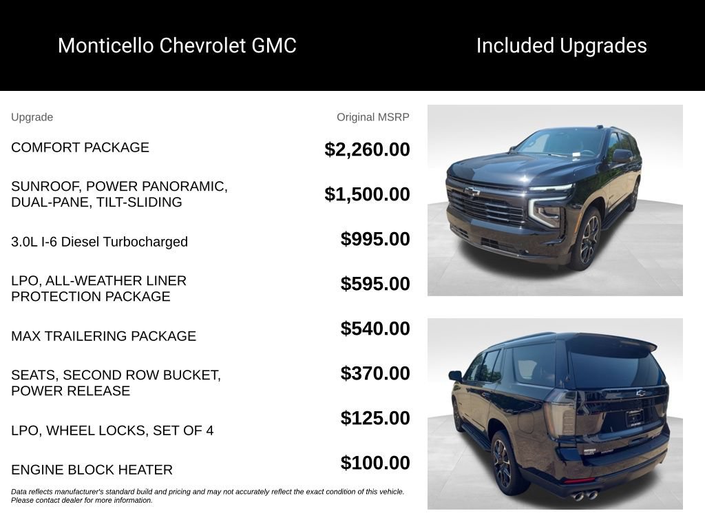 New 2026 Chevrolet Tahoe RST w/ Comfort Package AWD/4WD image 5