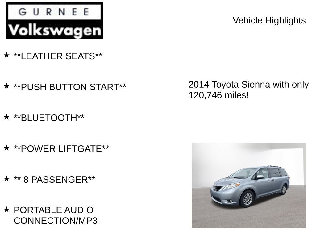 Used 2014 Toyota Sienna XLE image 7