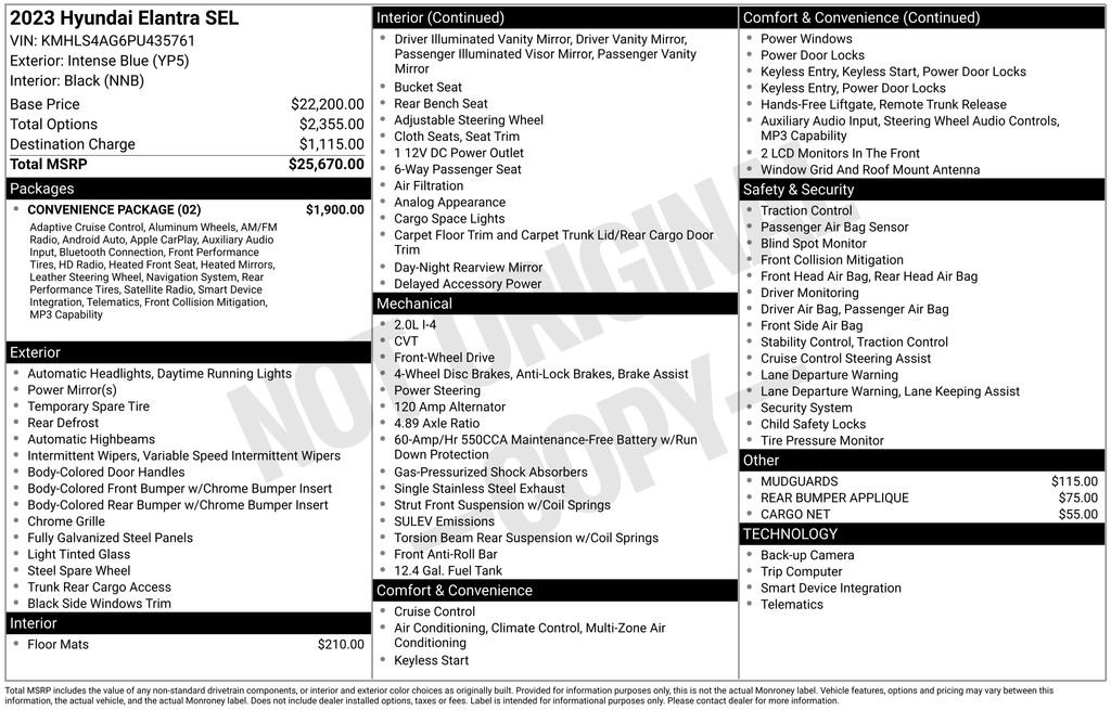 Used 2023 Hyundai Elantra SEL w/ Convenience Package image 37
