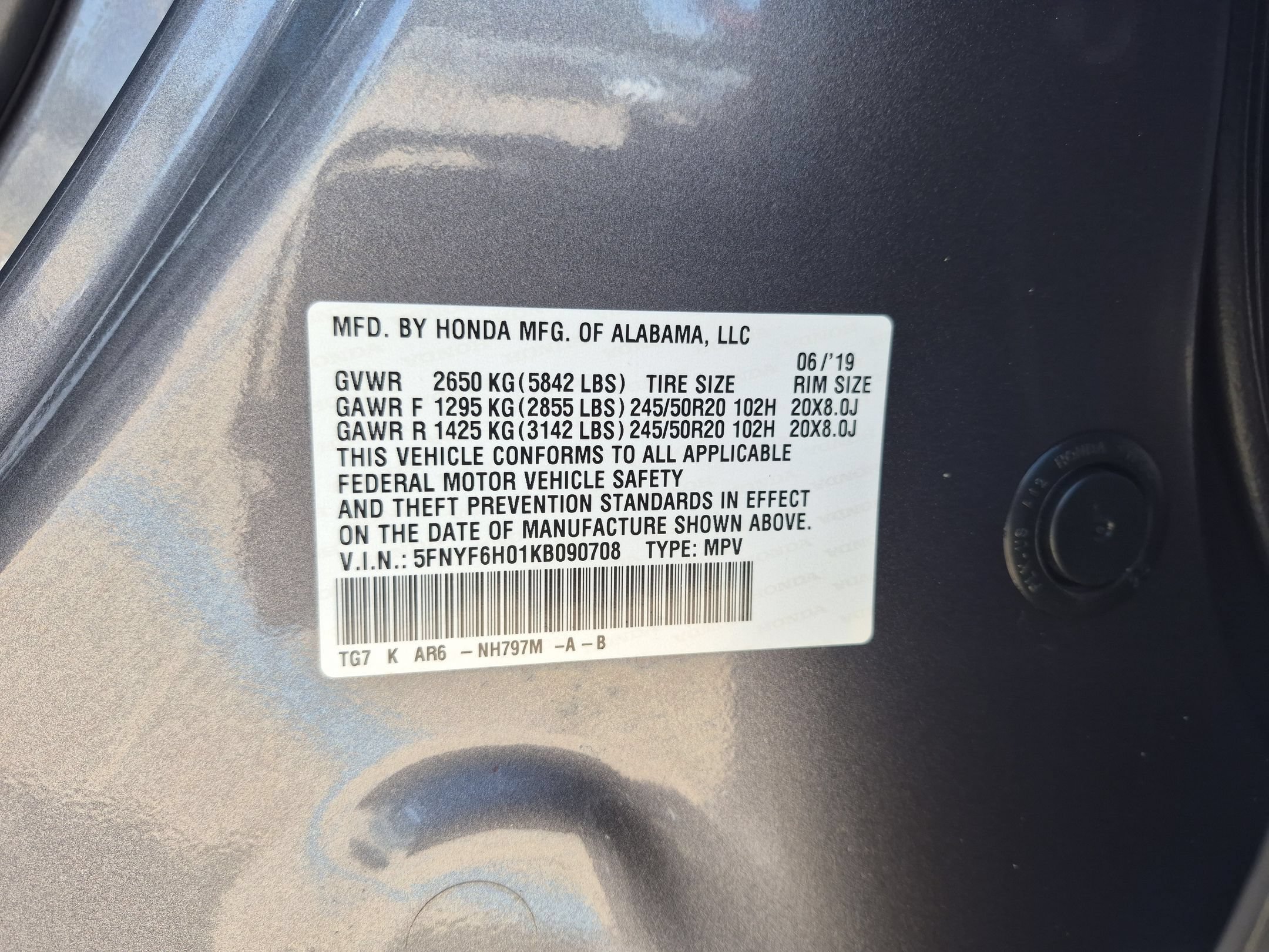 Certified 2019 Honda Pilot Elite image 40