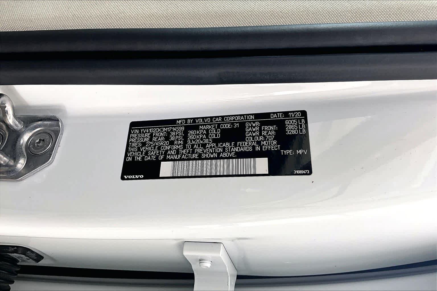 Used 2021 Volvo XC90 T5 Momentum w/ Protection Package Premier FWD image 34