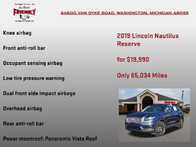 Used 2019 Lincoln Nautilus Reserve AWD/4WD image 25