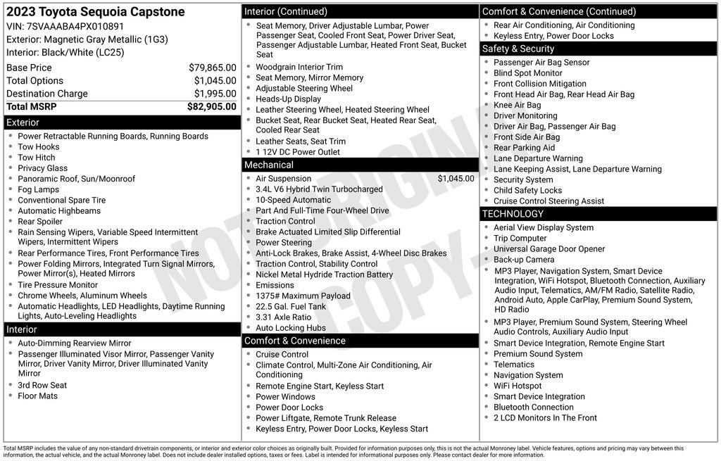 Used 2023 Toyota Sequoia Capstone AWD/4WD image 2