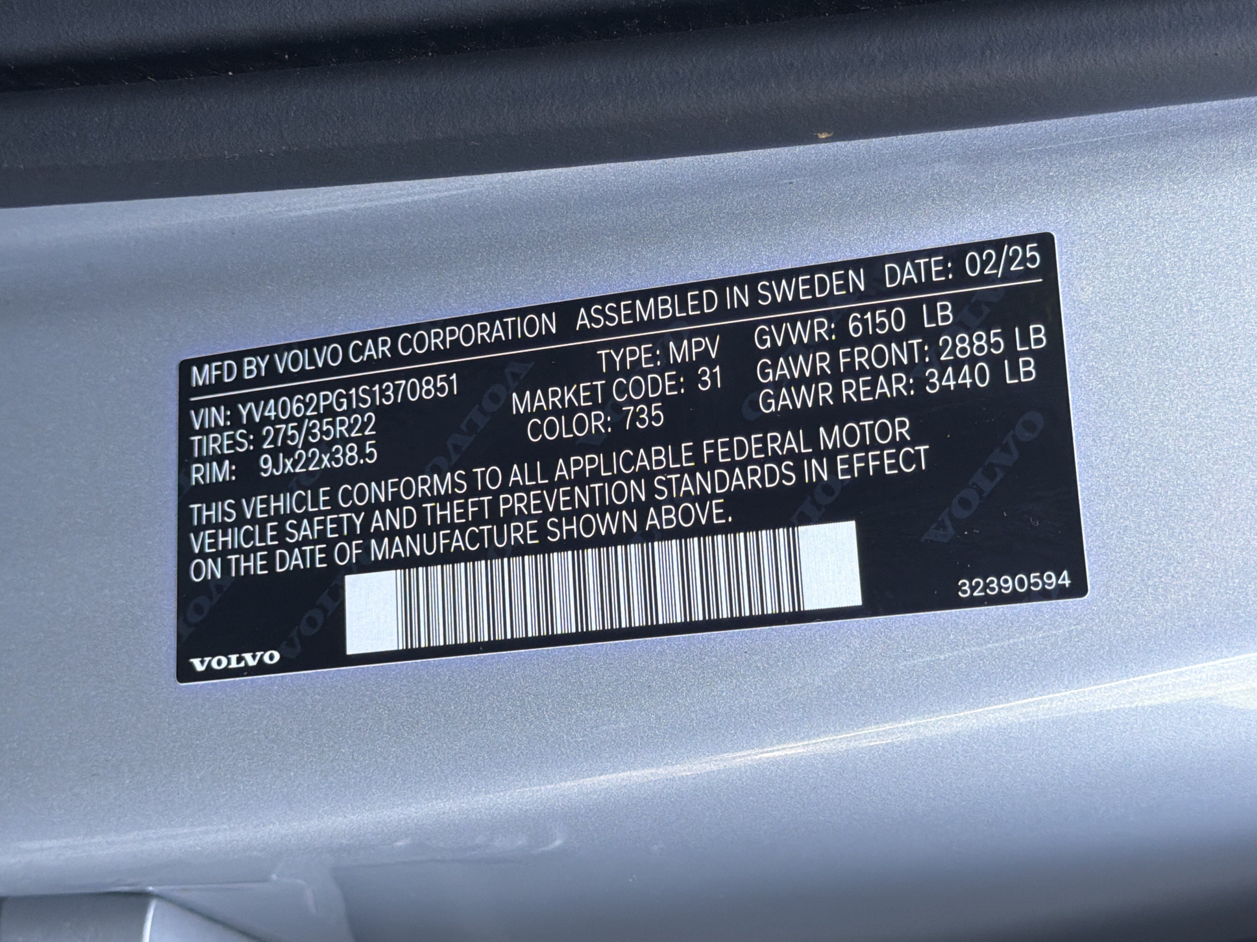Used 2025 Volvo XC90 B6 Ultra w/ Protection Package Premier AWD/4WD image 37