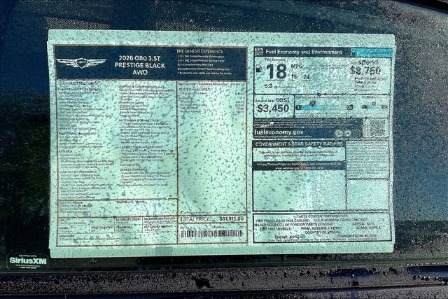 New 2026 Genesis G80 3.5T Prestige image 14