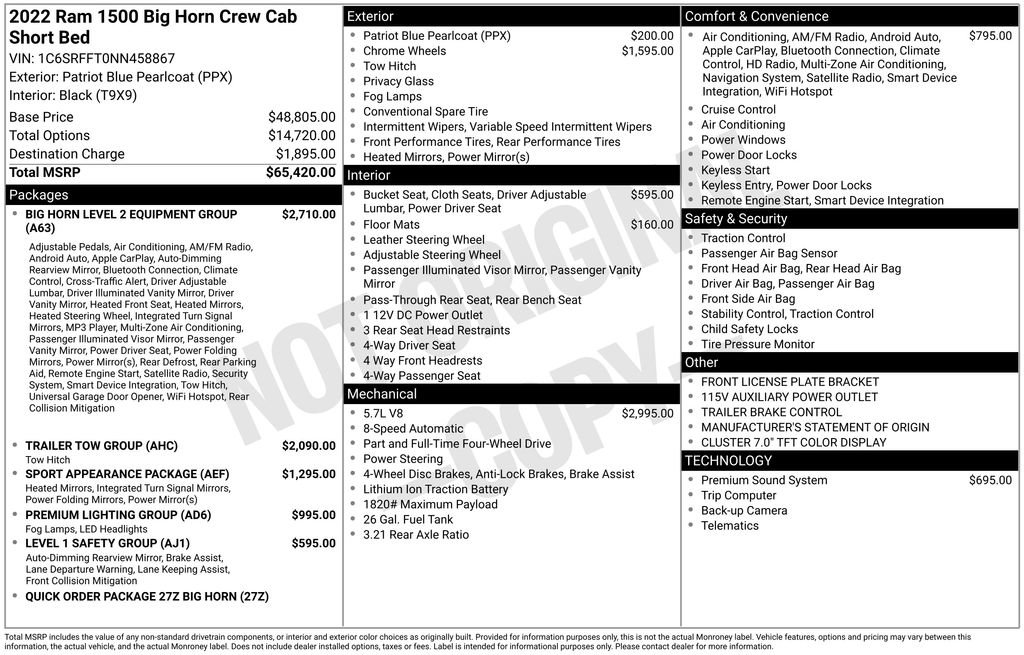 Used 2022 RAM 1500 Big Horn image 14