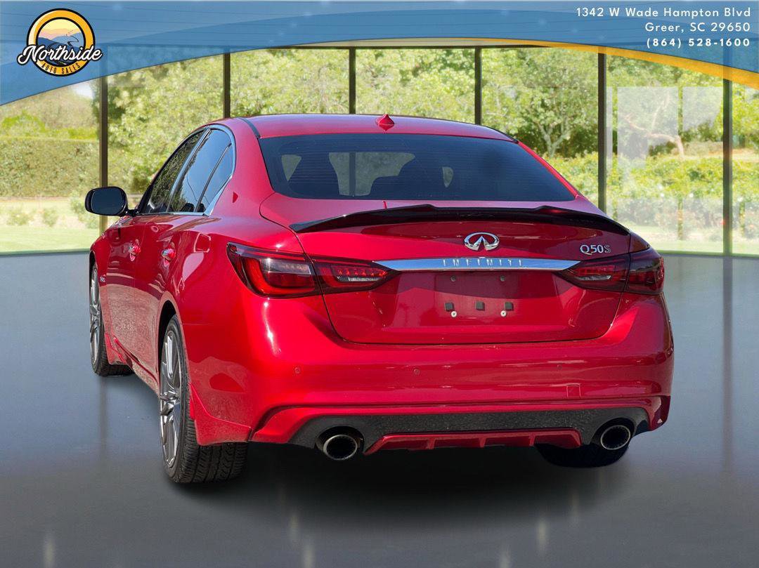 Used 2018 INFINITI Q50 Red Sport 400 w/ Sensory Package (Sport) RWD image 3