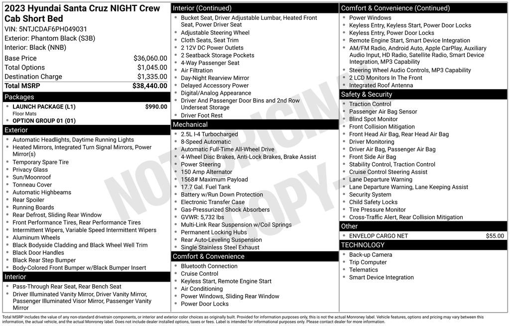 Used 2023 Hyundai Santa Cruz Night w/ Launch Package AWD/4WD image 36