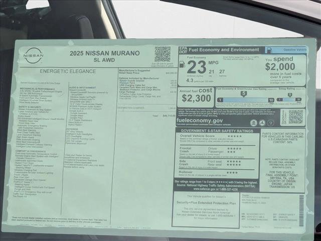 New 2025 Nissan Murano SL w/ Cargo Package AWD/4WD image 16