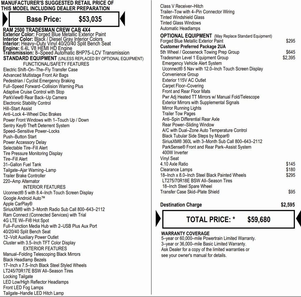 New 2026 RAM 2500 Tradesman image 2