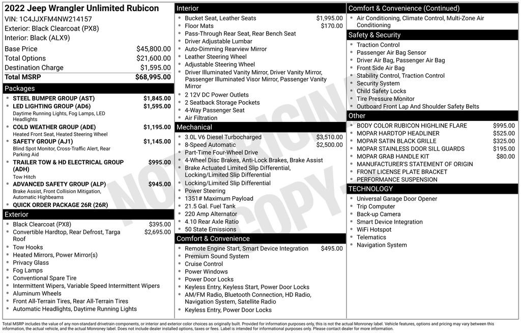 Used 2022 Jeep Wrangler Unlimited Rubicon w/ Steel Bumper Group image 4