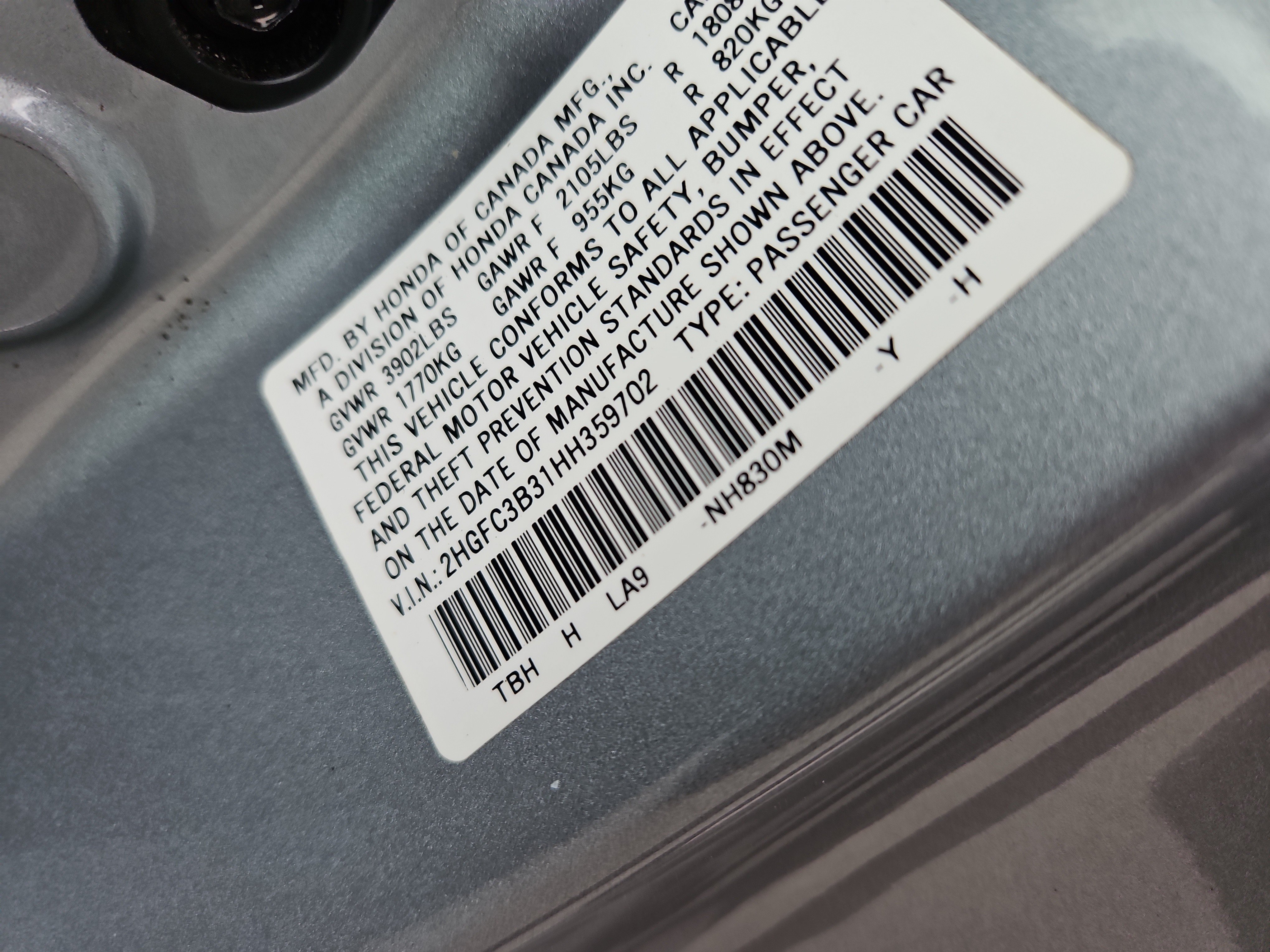 Certified 2017 Honda Civic EX-T image 7
