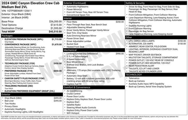 Used 2024 GMC Canyon Elevation w/ Elevation Premium Package image 7
