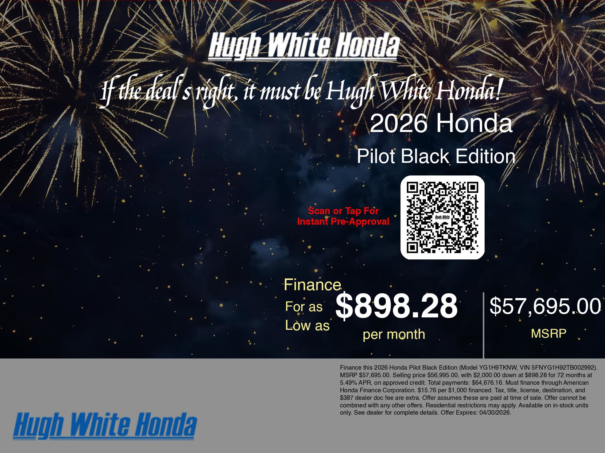 New 2026 Honda Pilot Black Edition image 7