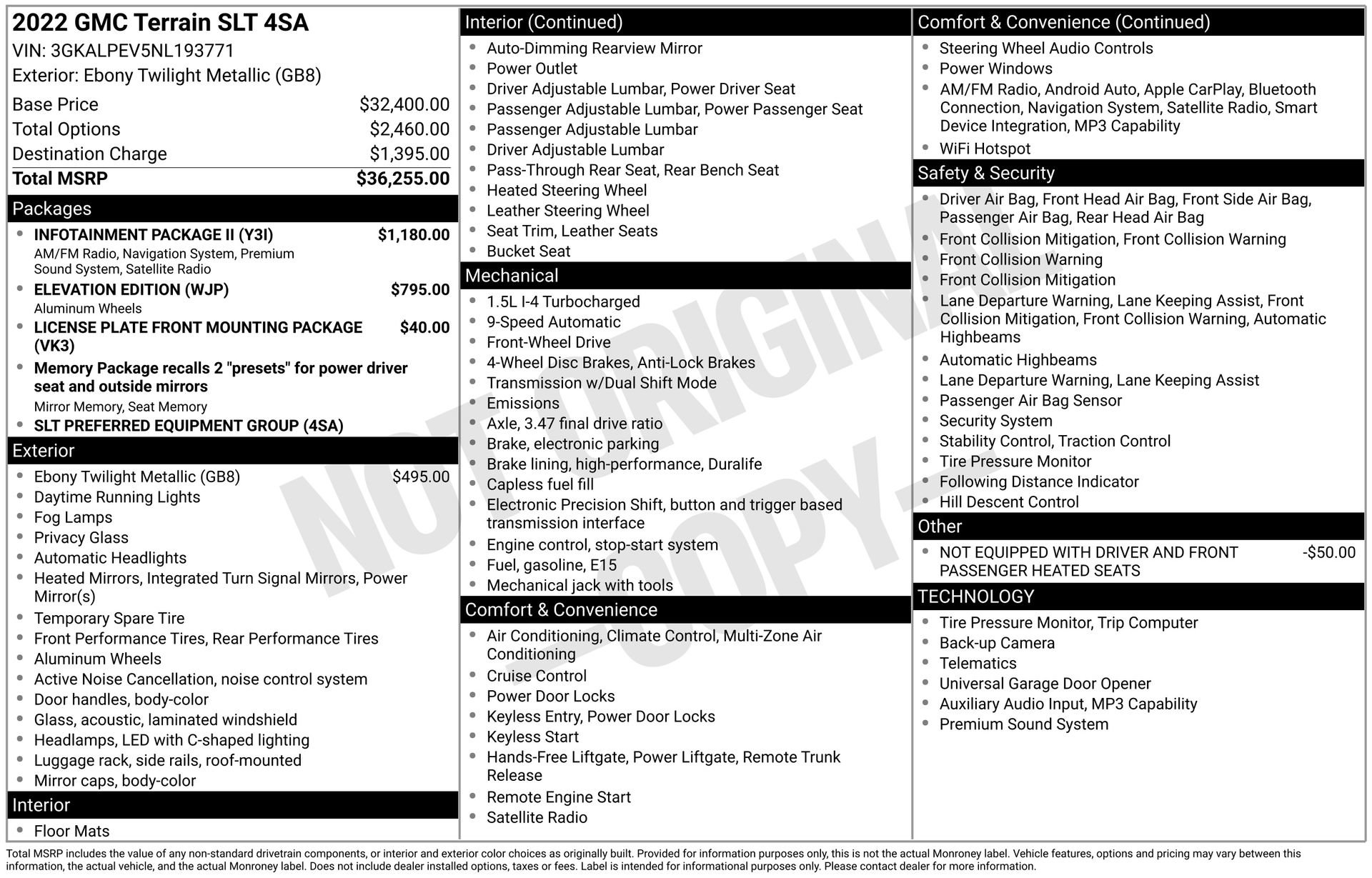 Used 2022 GMC Terrain SLT w/ Infotainment Package II image 30