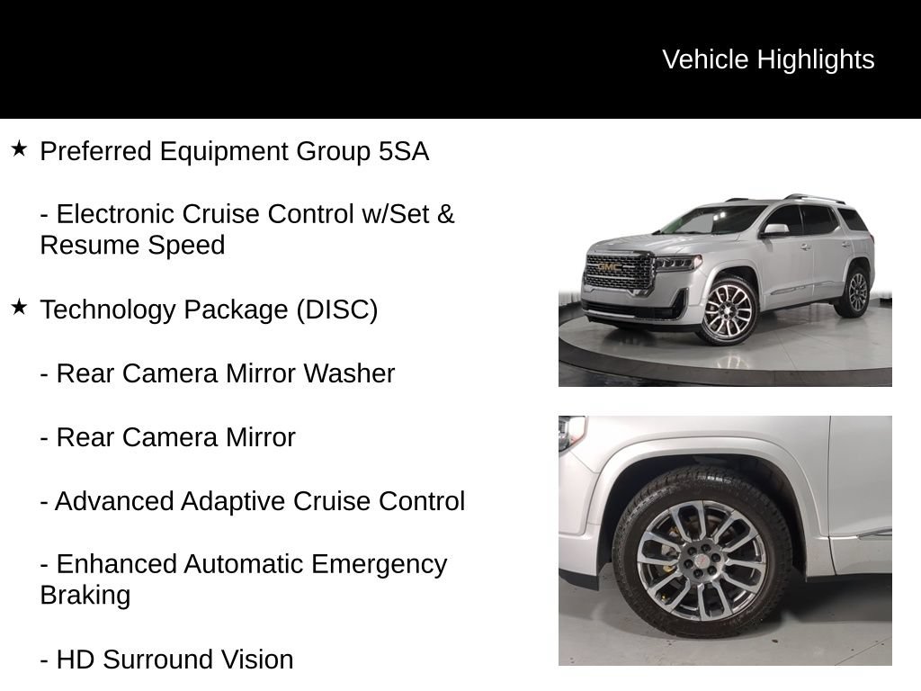 Used 2020 GMC Acadia Denali w/ Technology Package AWD/4WD image 7