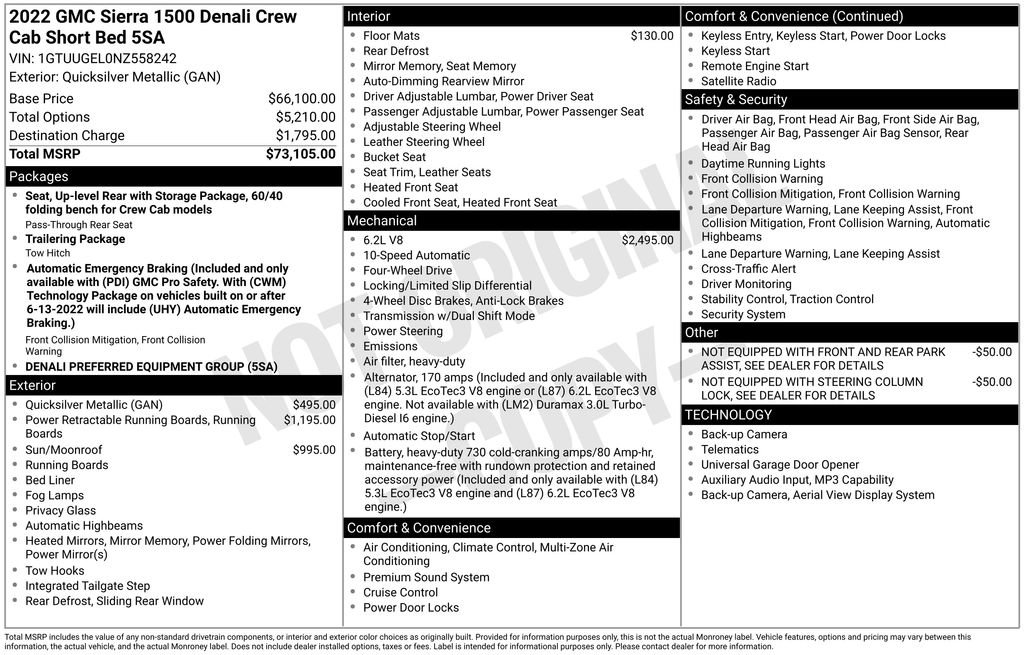 Certified 2022 GMC Sierra 1500 Denali AWD/4WD image 5