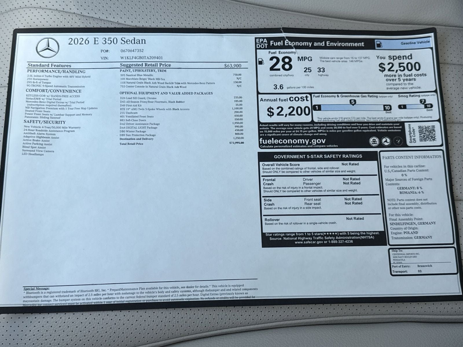 New 2026 Mercedes-Benz E 350 Sedan image 33