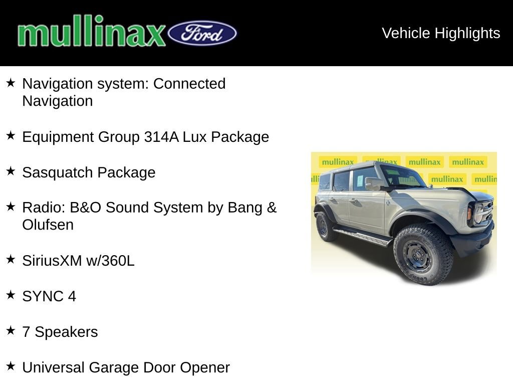 New 2025 Ford Bronco Outer Banks w/ Sasquatch Package image 15