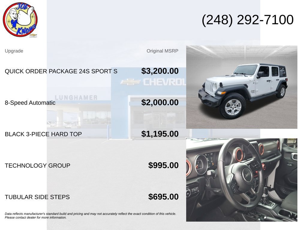 Used 2018 Jeep Wrangler Unlimited Sport S AWD/4WD image 5