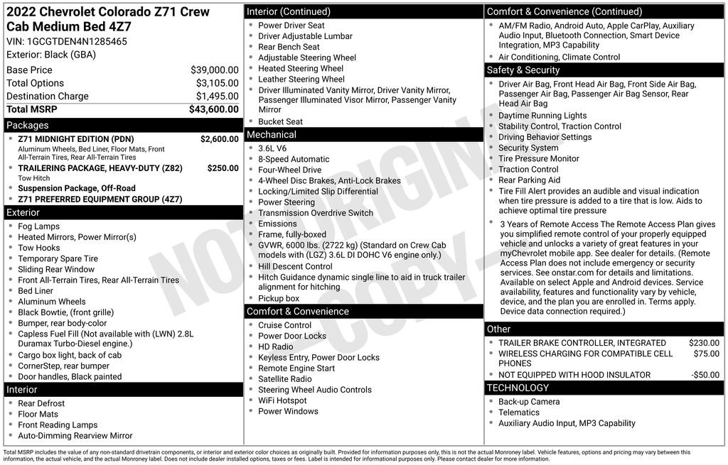 Used 2022 Chevrolet Colorado Z71 w/ Z71 Midnight Edition AWD/4WD image 7
