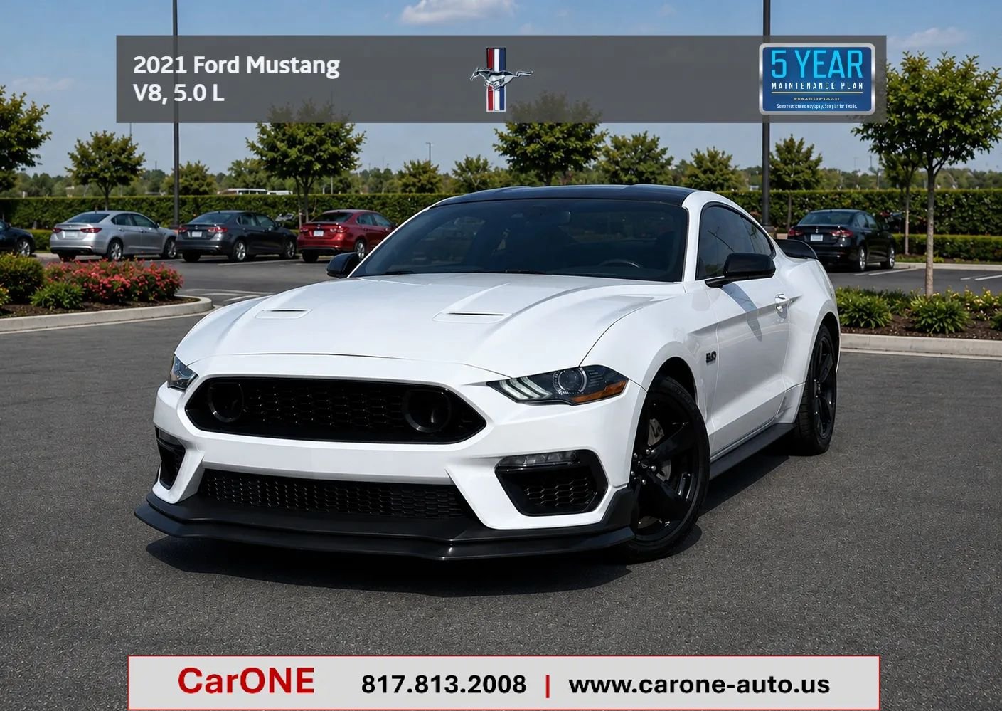 Used 2021 Ford Mustang GT Premium w/ Black Accent Package RWD image 1