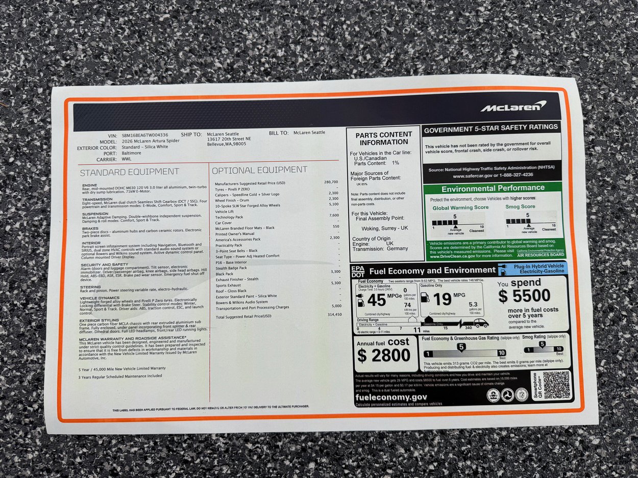 New 2026 McLaren Artura Spider image 50