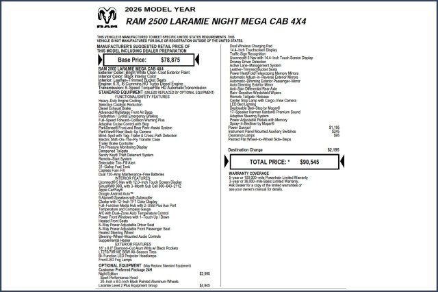Used 2026 RAM 2500 Laramie AWD/4WD image 2