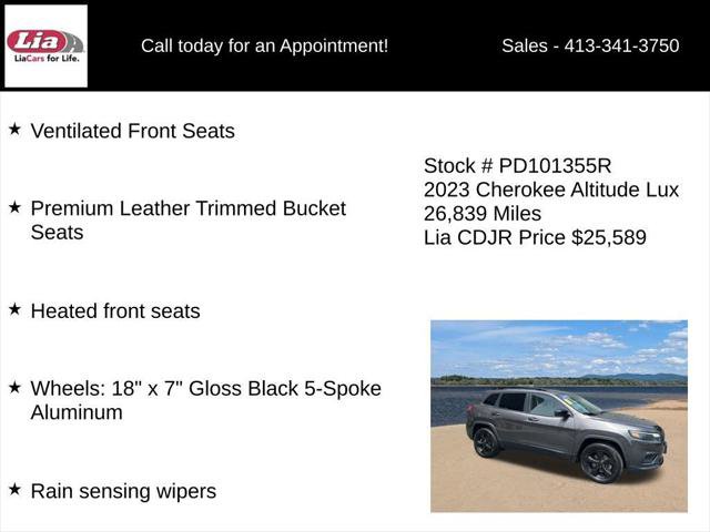 Certified 2023 Jeep Cherokee Altitude Lux w/ Lux Elite Package AWD/4WD image 21