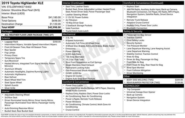 Used 2019 Toyota Highlander XLE image 30