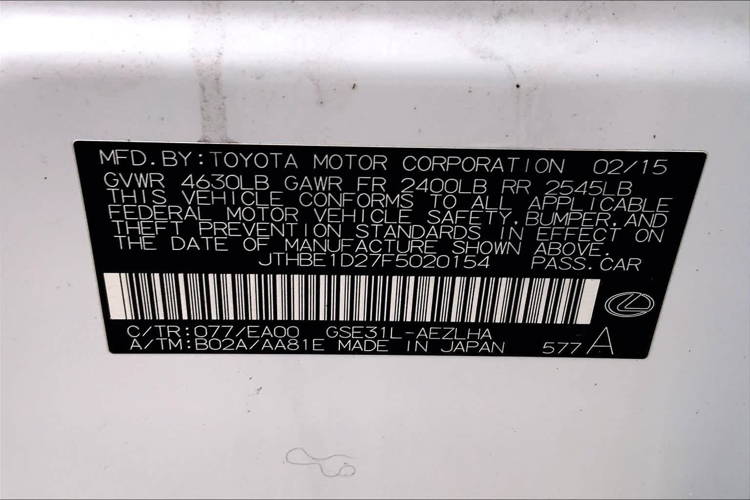 Used 2015 Lexus IS 350 w/ Navigation System Package RWD image 32