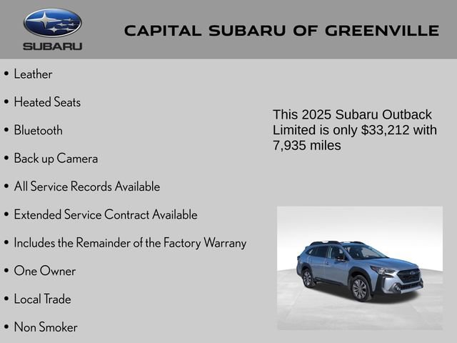 Used 2025 Subaru Outback Limited w/ Popular Package #2 image 4