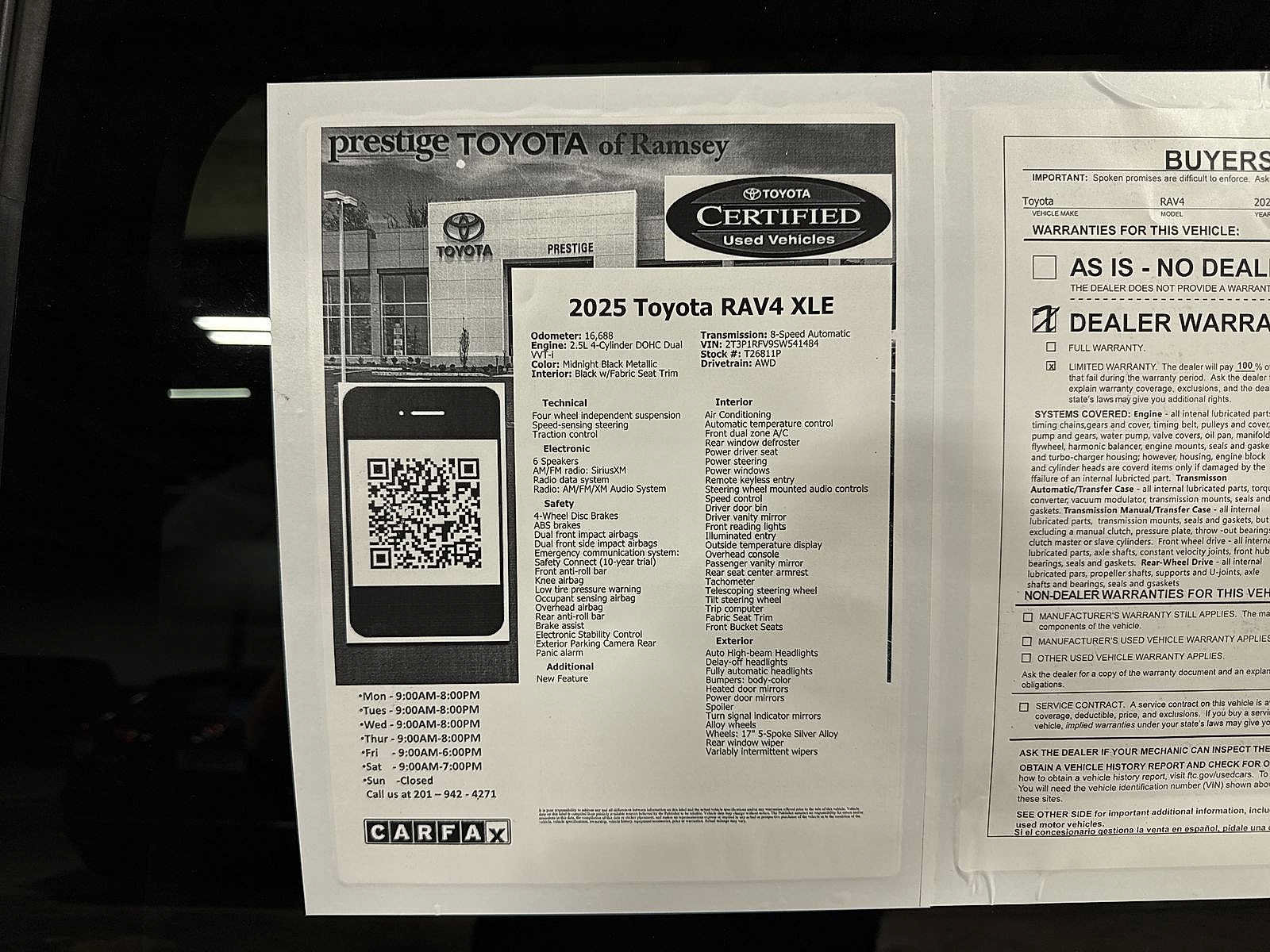 Certified 2025 Toyota RAV4 XLE AWD/4WD image 13