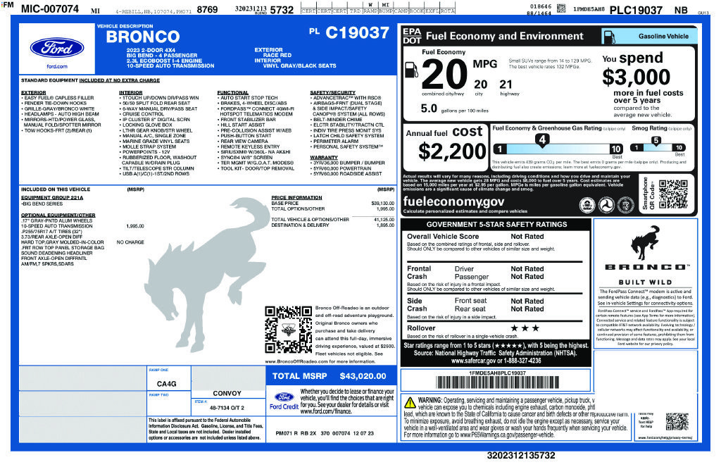 Certified 2023 Ford Bronco Big Bend AWD/4WD image 23