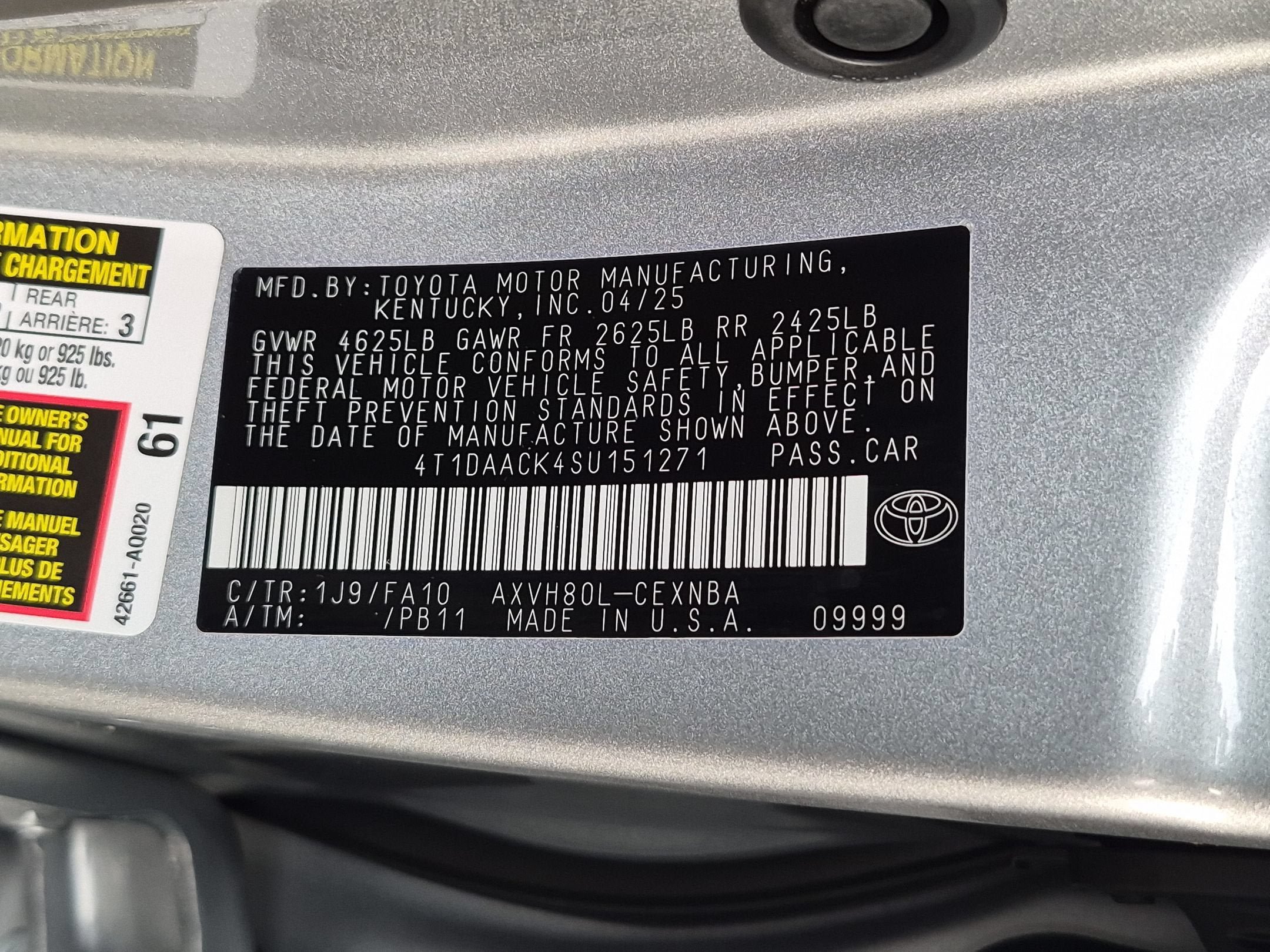 Used 2025 Toyota Camry LE FWD image 23