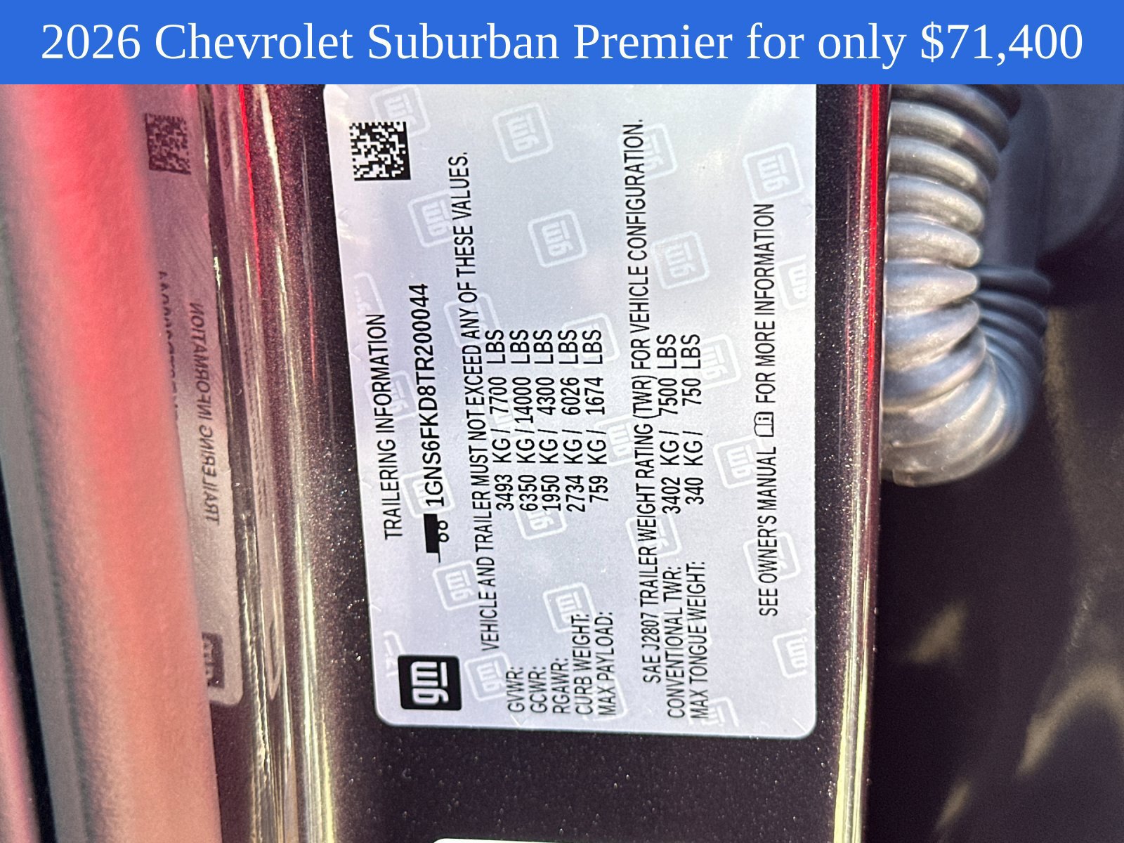 Used 2026 Chevrolet Suburban Premier AWD/4WD image 31