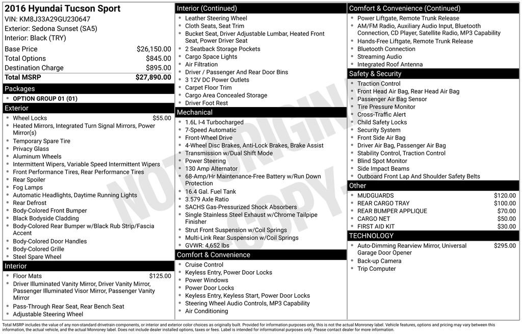 Used 2016 Hyundai Tucson Sport FWD image 23