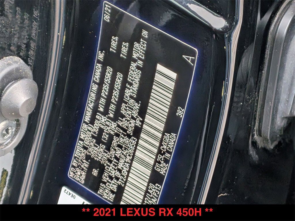 Used 2021 Lexus RX 450h AWD w/ Luxury Package image 30