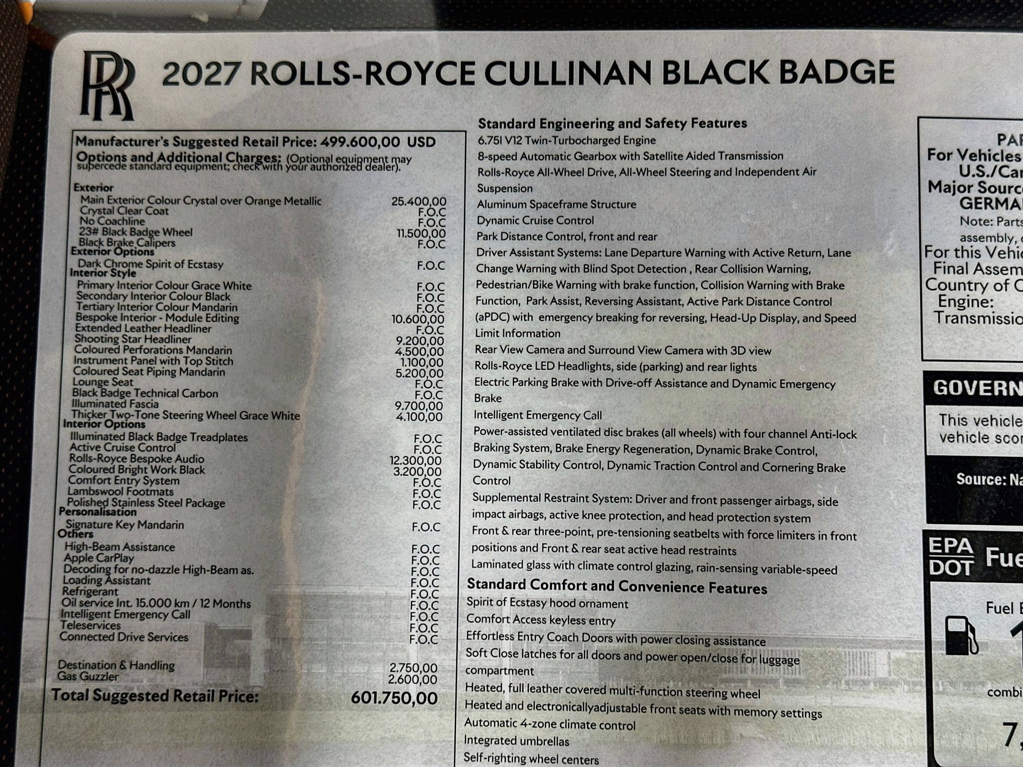 New 2027 Rolls-Royce Cullinan Black Badge AWD/4WD image 29