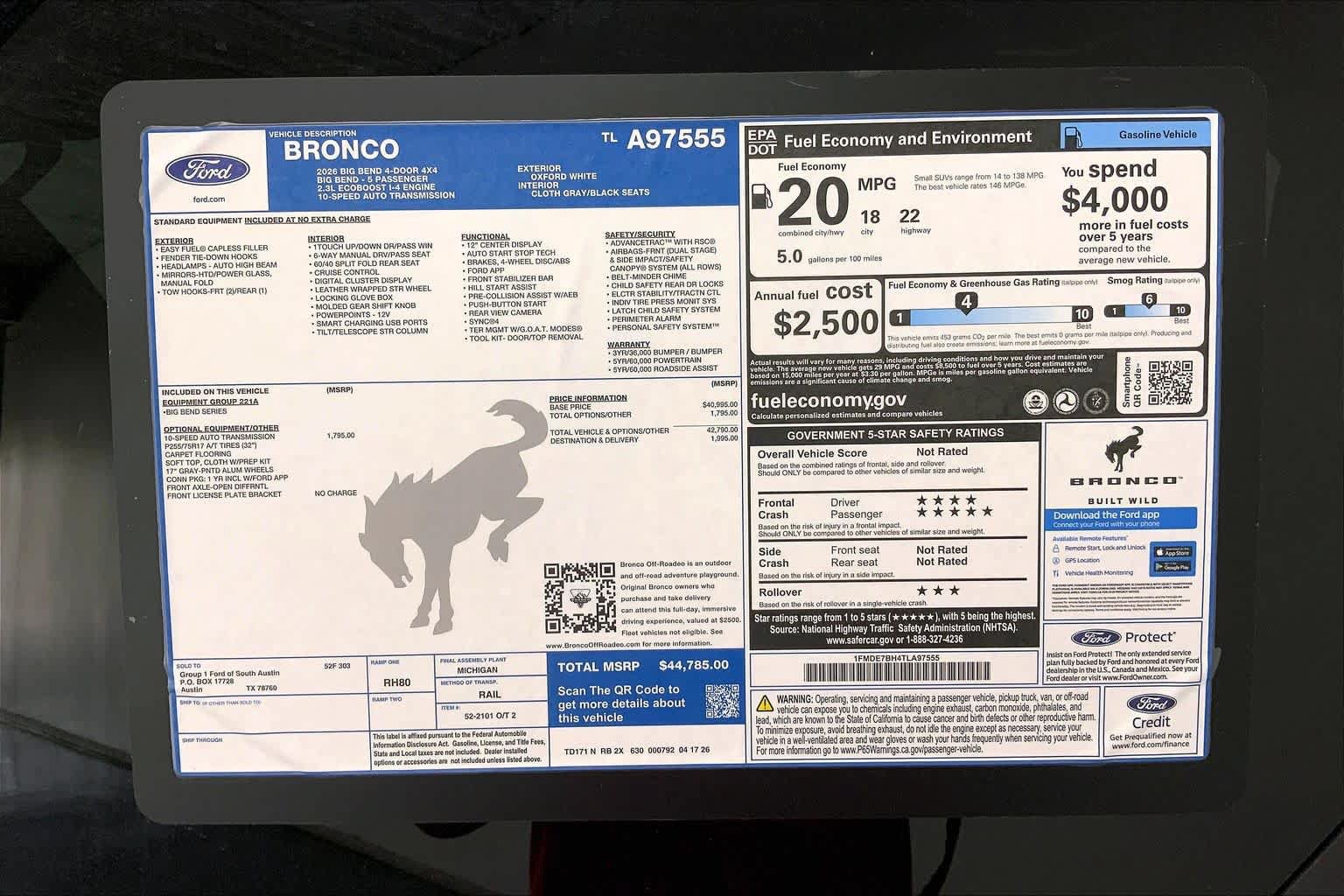 New 2026 Ford Bronco Big Bend AWD/4WD image 21