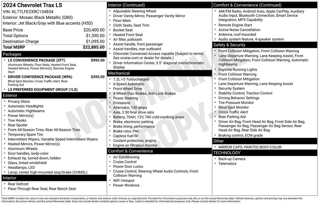 Used 2024 Chevrolet Trax LS w/ LS Convenience Package FWD image 7