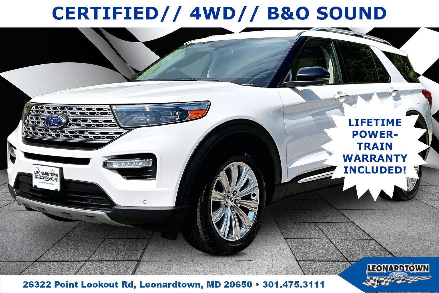 Certified 2020 Ford Explorer Limited AWD/4WD image 1